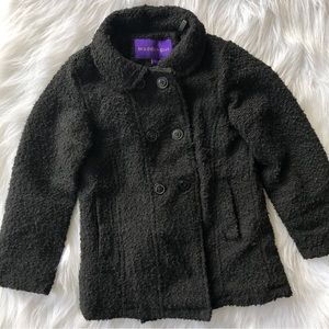 Girls Madden Girl Double Breast Fuzzy Coat